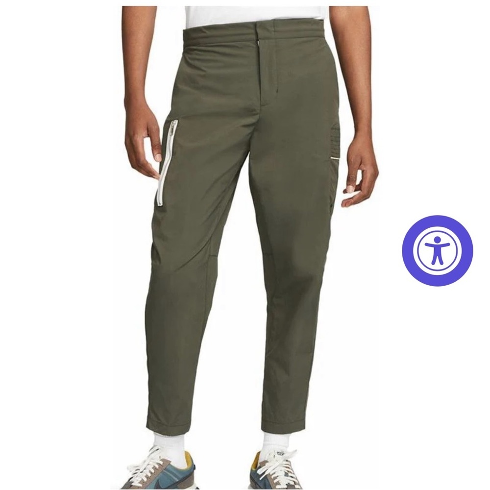 Nike Men's 40 waist sportswear utility pant Olive green‎ cargo elastic waist